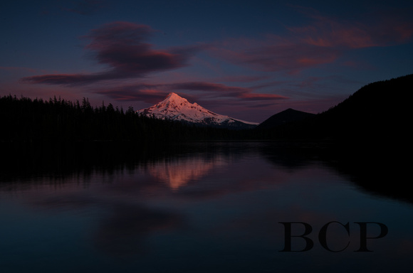 Mt Hood sunset from lost lake